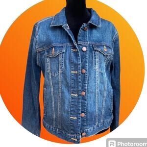 GAP women's size M, Jean Jacket.  NO Distress, cotton spandex blend.